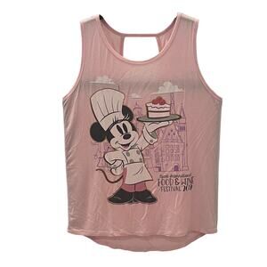 Disney Parks Epcot Food & Wine Festival 2019 Chef Minnie Pink Tank Top Small